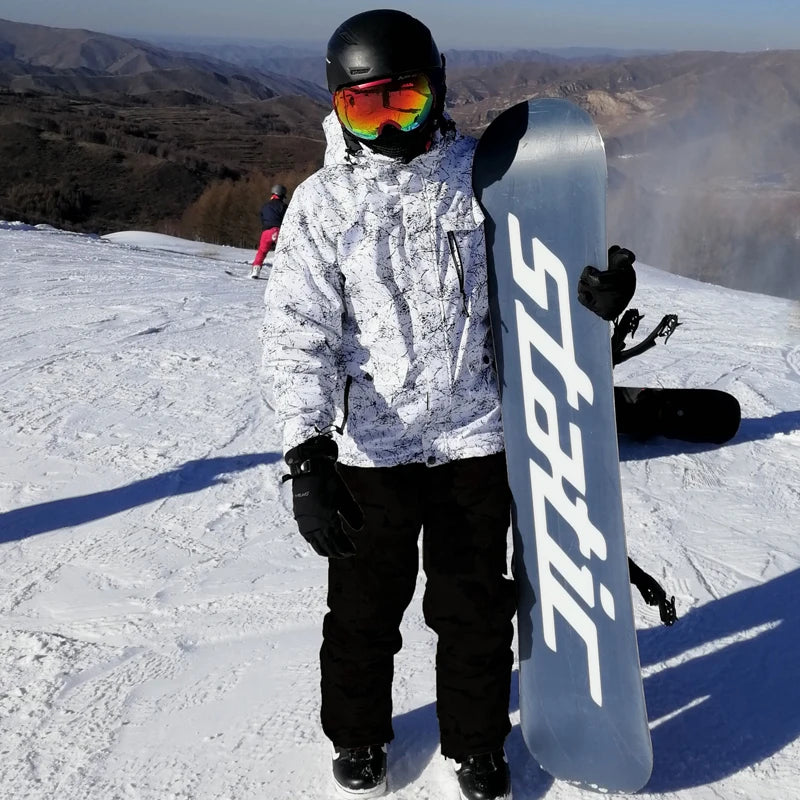 Hooded Ski Jacket and Pants Clothing Set with Style Options