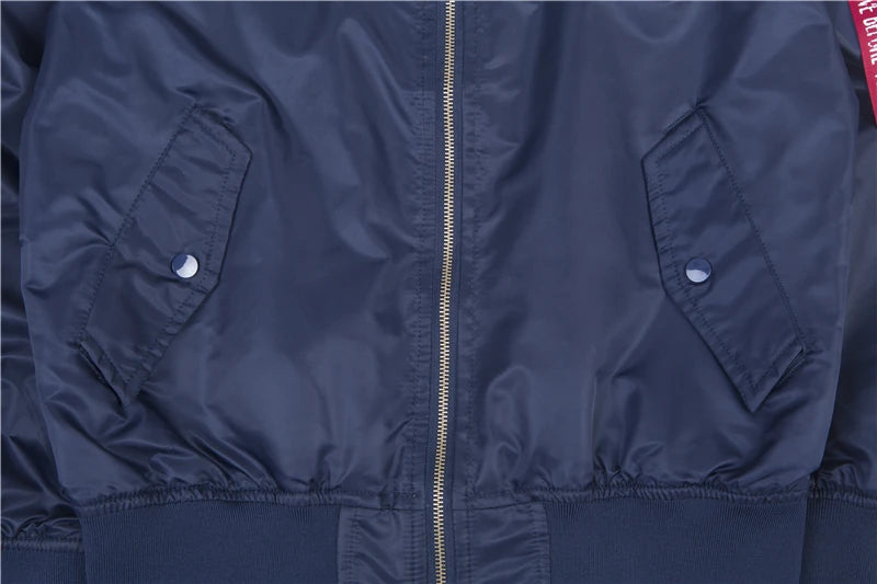 2023 Thin MA-1 hip hop streetwear letterman varsity jacket american college style wholesale baseball bomber flight jacket men