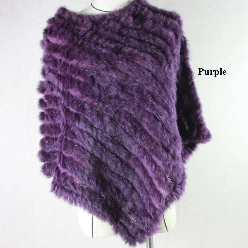 Textured Pointed Hem Poncho for Layering over Outfits