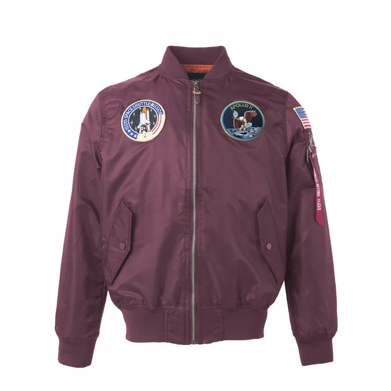 2023 Thin MA-1 hip hop streetwear letterman varsity jacket american college style wholesale baseball bomber flight jacket men