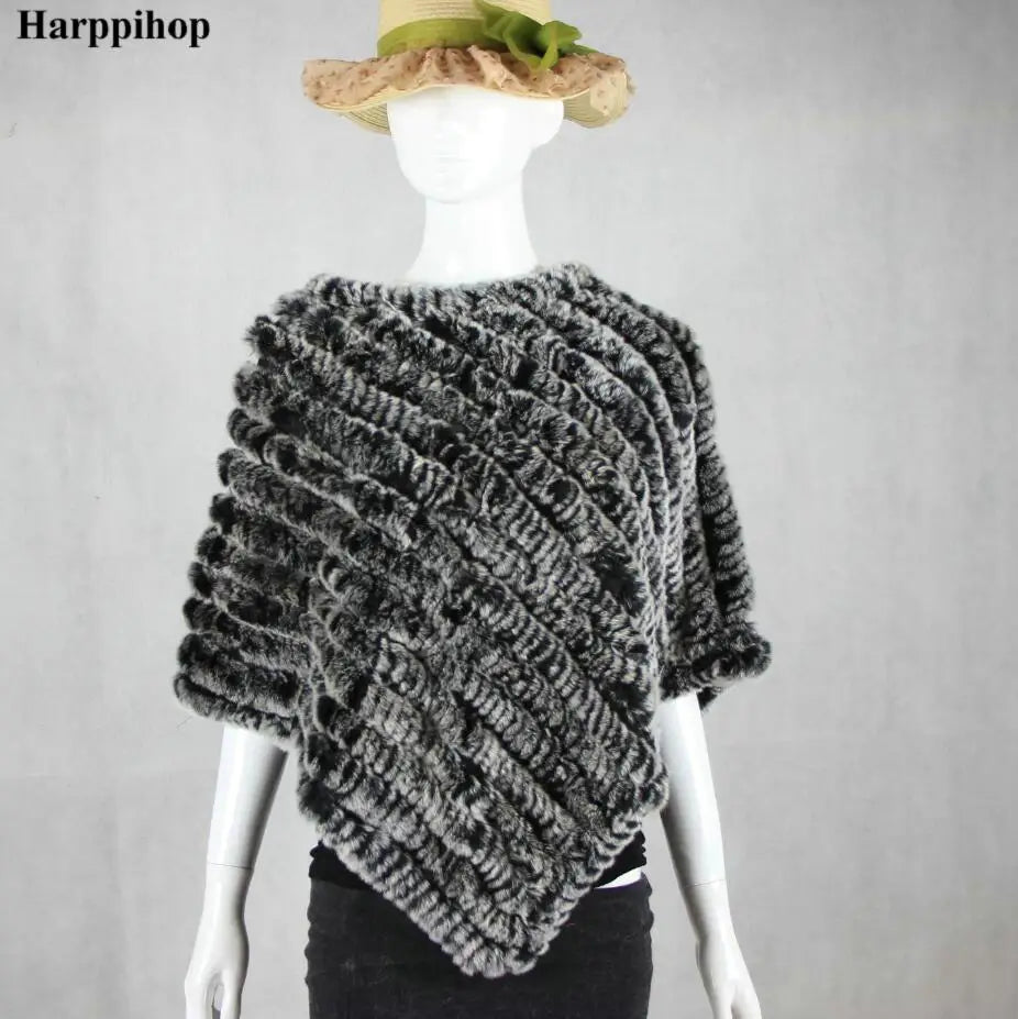 Textured Pointed Hem Poncho for Layering over Outfits