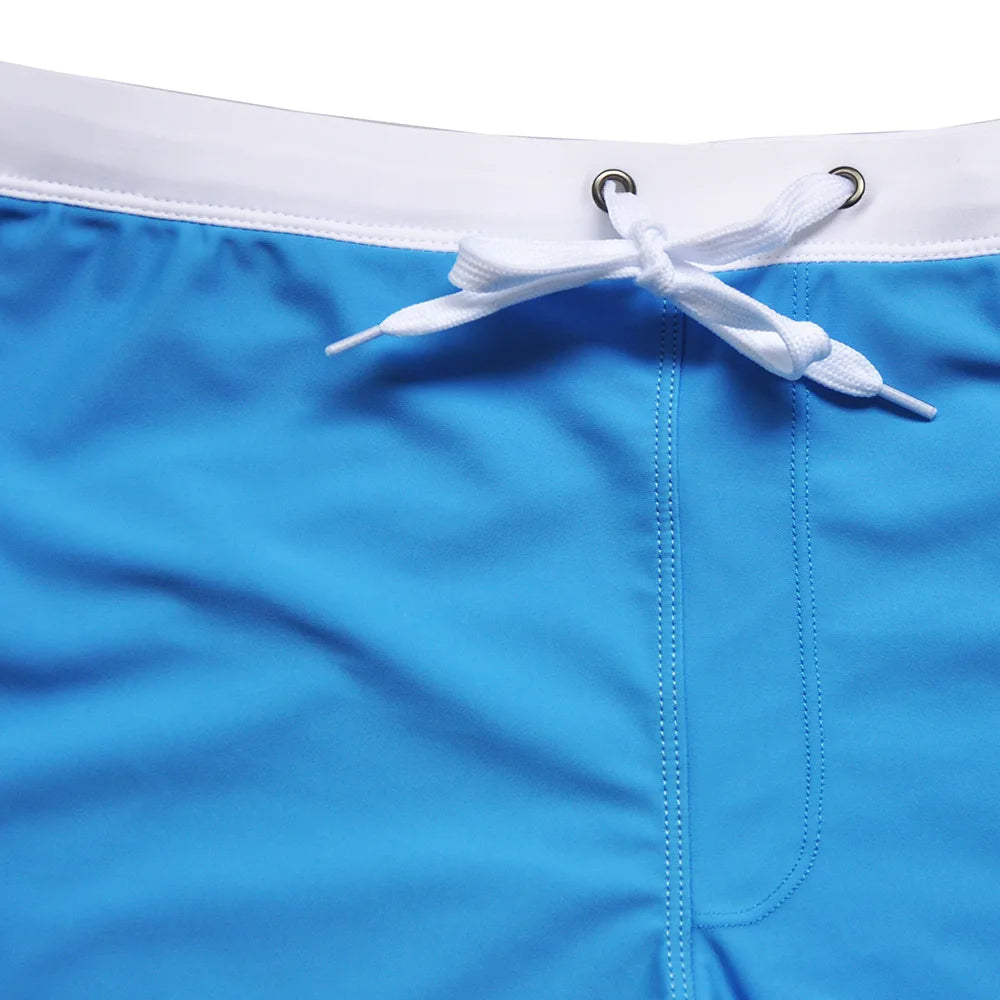 Men's Swim Shorts with Low-Waist Cut with Pockets for Beach and Pool Wear