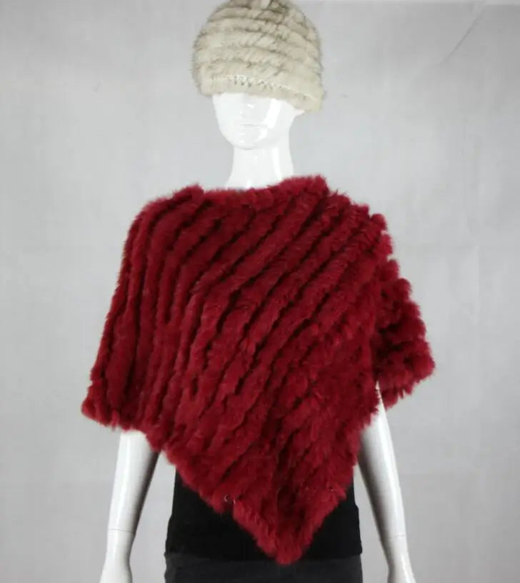 Textured Pointed Hem Poncho for Layering over Outfits