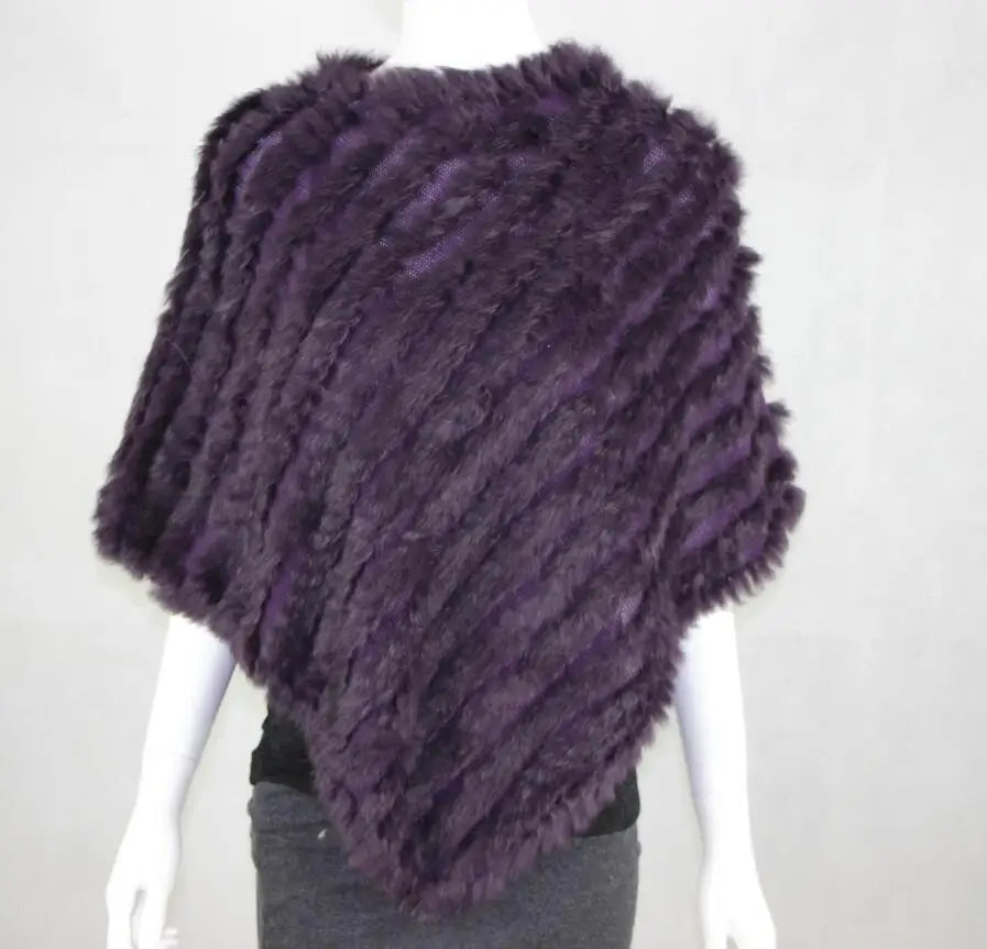 Textured Pointed Hem Poncho for Layering over Outfits