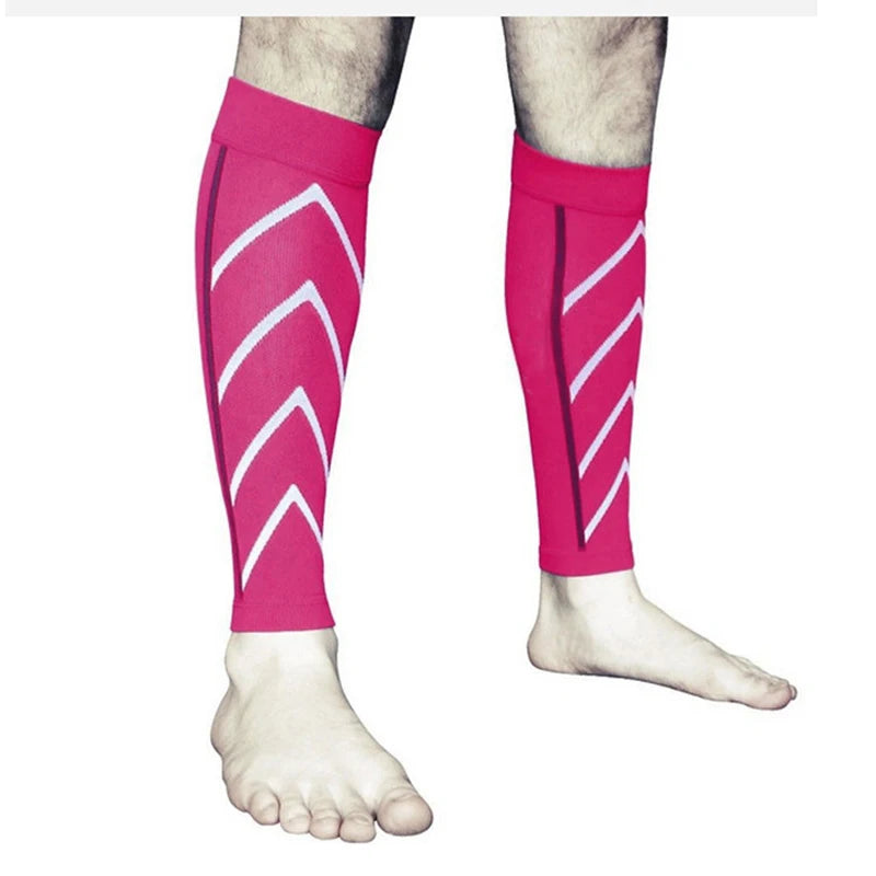 Patterned Calf Sleeves with Contrasting Line Design Details