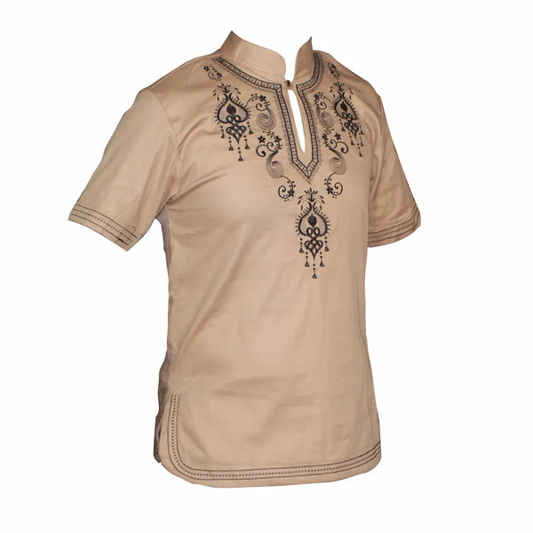 Embroidered African Men's Hippie Vintage Top Haute Tribal Blouse Dashiki Nigerian Native Ankara T-shirt