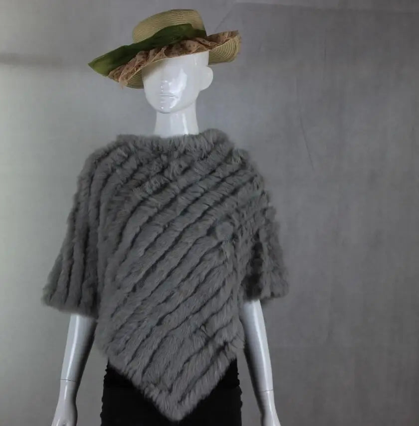 Textured Pointed Hem Poncho for Layering over Outfits
