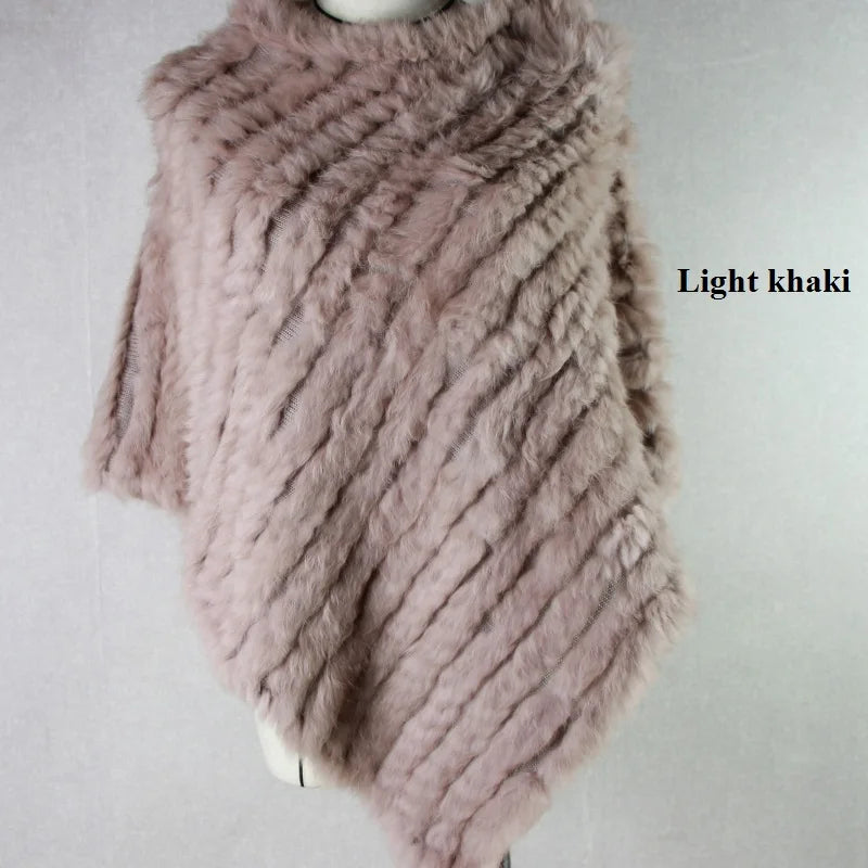 Textured Pointed Hem Poncho for Layering over Outfits