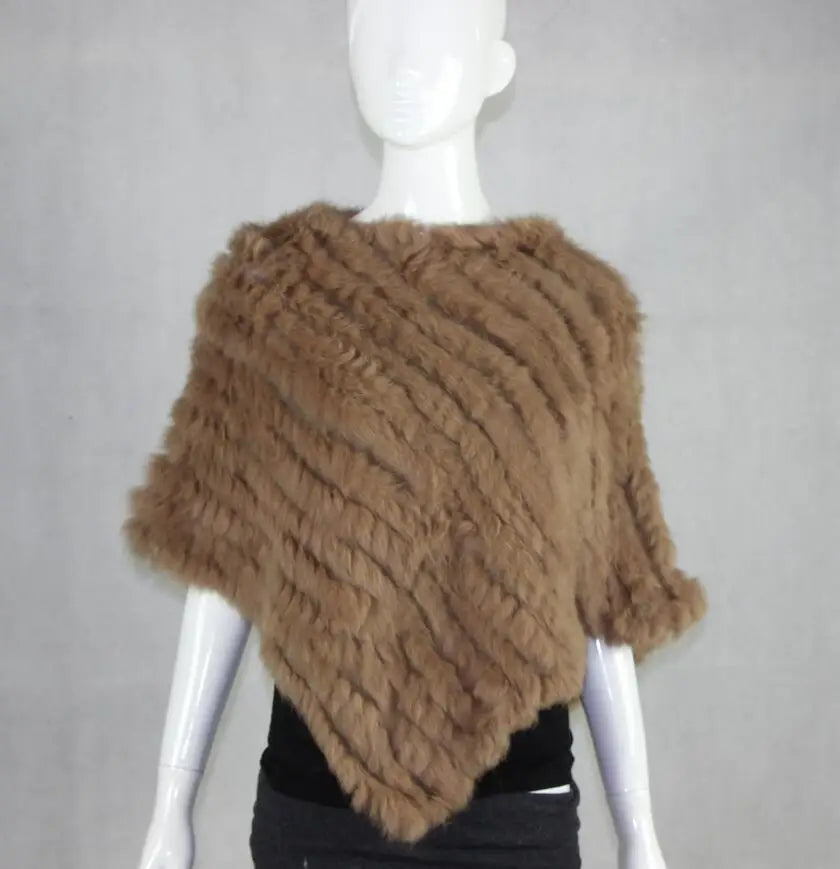 Textured Pointed Hem Poncho for Layering over Outfits