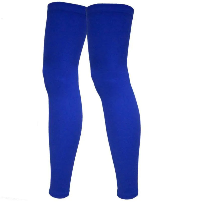 Men Ice Silk UV Sun Protection Leg Sleeves Lightweight Breathable Outdoor Cycling Running Sports Leggings