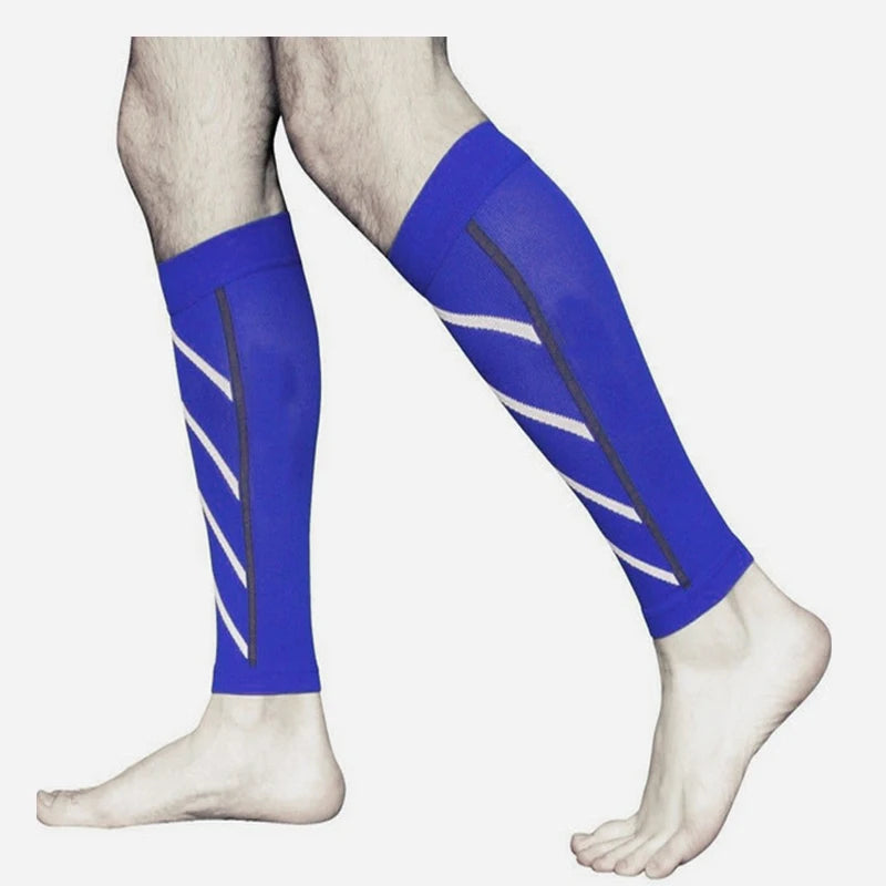 Patterned Calf Sleeves with Contrasting Line Design Details