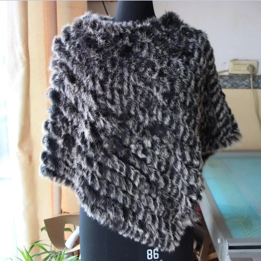 Textured Pointed Hem Poncho for Layering over Outfits