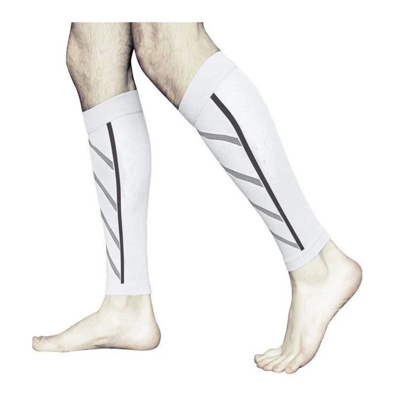 Patterned Calf Sleeves with Contrasting Line Design Details