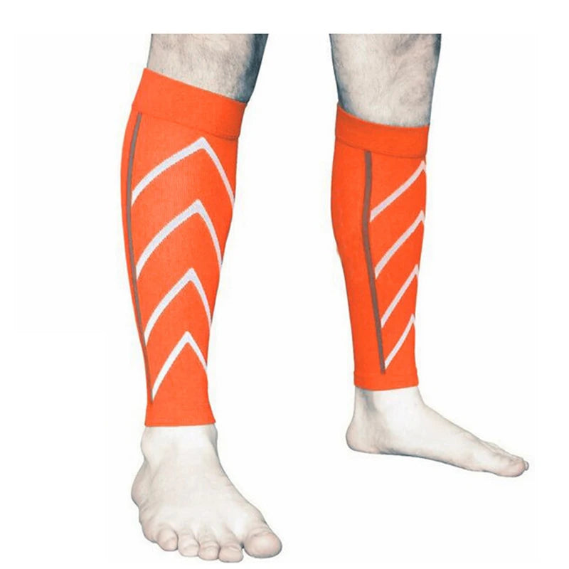 Patterned Calf Sleeves with Contrasting Line Design Details