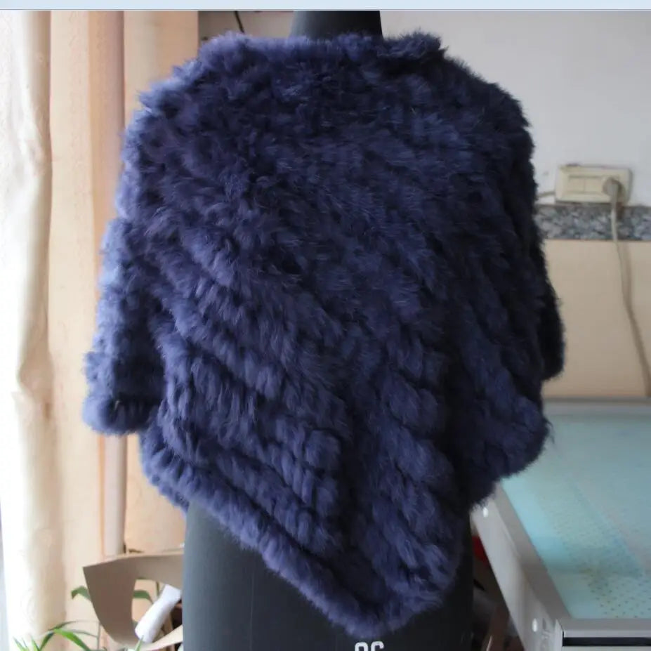 Textured Pointed Hem Poncho for Layering over Outfits