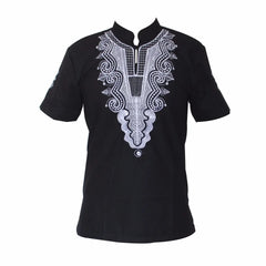 5 Colors African Fashion Men/women Unique Embroidery Design Causal T-shirt Cool Outfit Tops High Quality