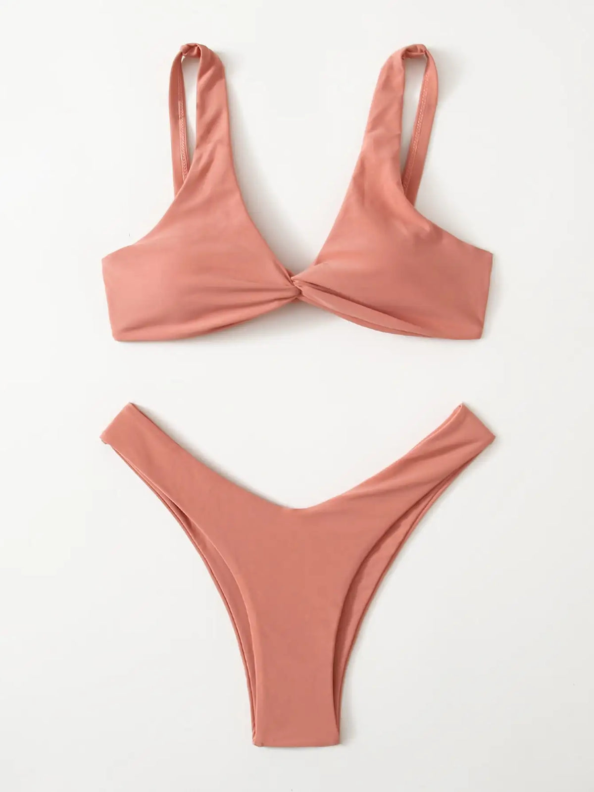 Tie Detail High Leg Bikini