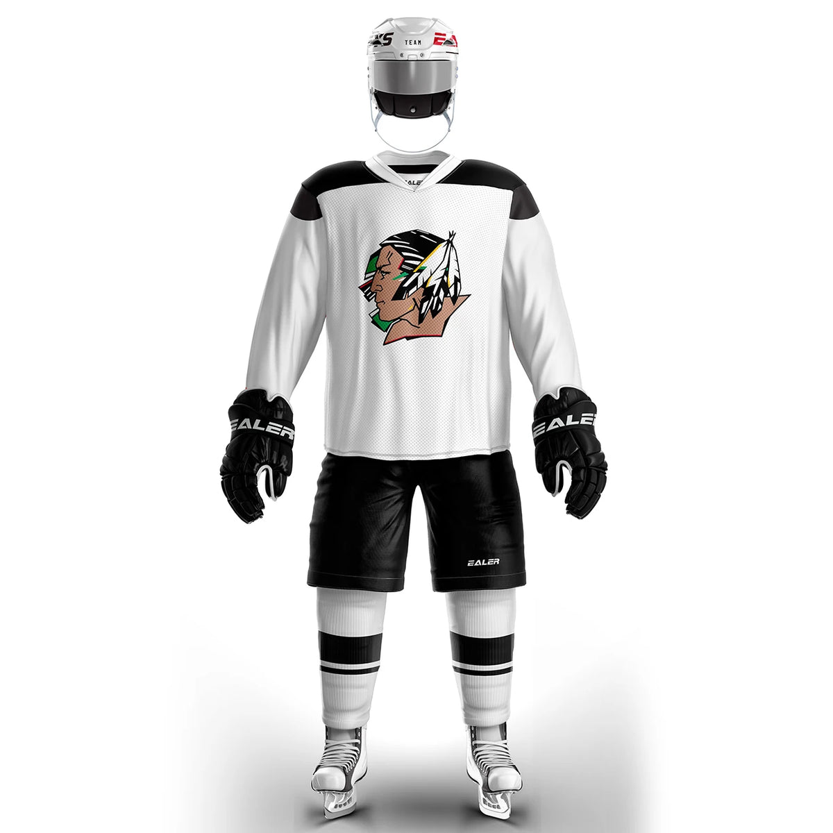 Han Duck high-quality light and thin breathable white personalized ice hockey practice jersey & large street shirt-all sizes