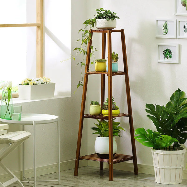 Bamboo Plant Stand Flower Pot Display Rack Shelf Indoor Outdoor