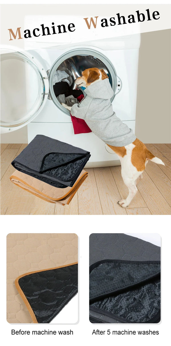 Reusable Pet Diaper Mat for Dogs Training Pee Pads Washable Dog Bed Mats Fast Absorbing Puppy Urine Pad Rug Dog Supplies