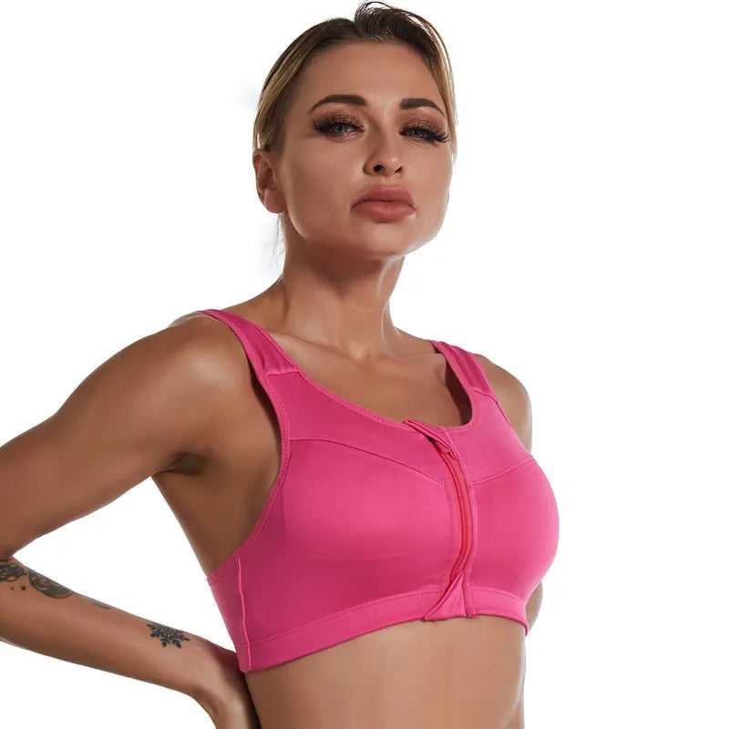 Women's Front Zip Sports Bra