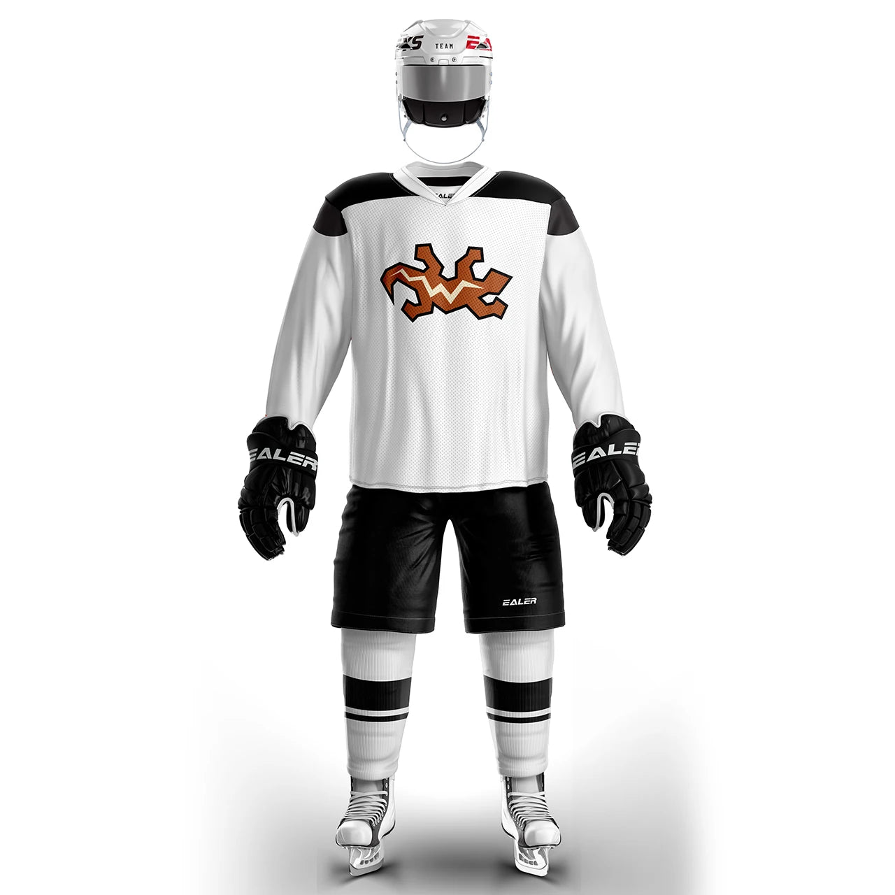 Han Duck high-quality light and thin breathable white personalized ice hockey practice jersey & large street shirt-all sizes