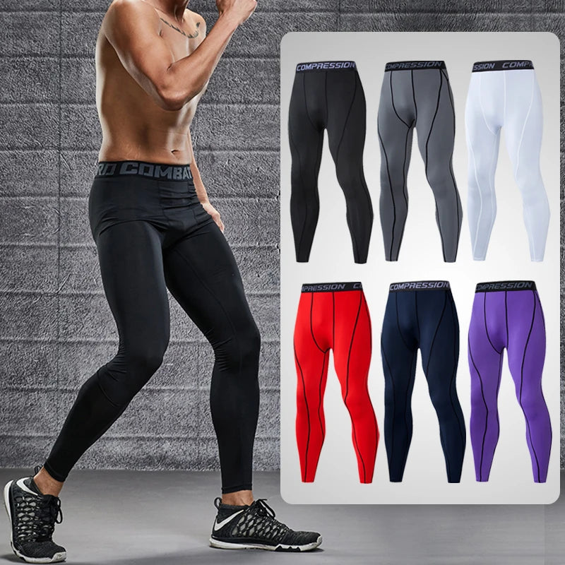 Men's Fitted Training Leggings for Gym and Running