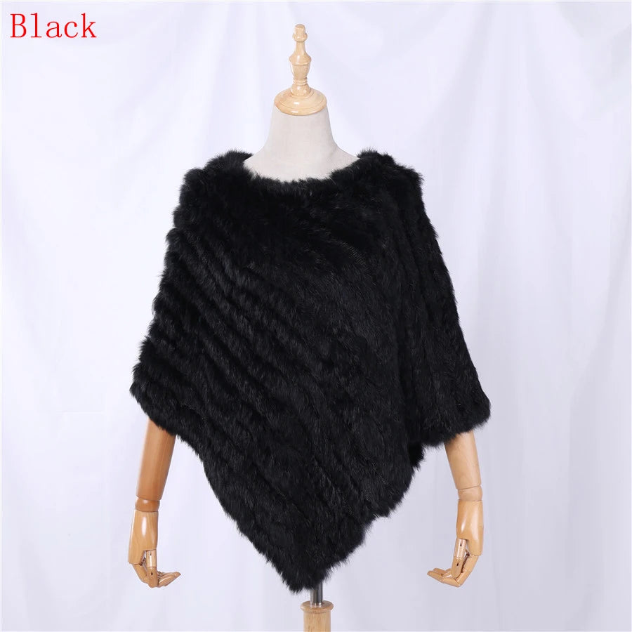 Textured Pointed Hem Poncho for Layering over Outfits