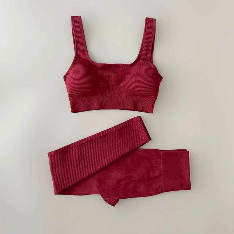 Women's Bra And Variable Bottoms Yoga Set For Workout Outfits
