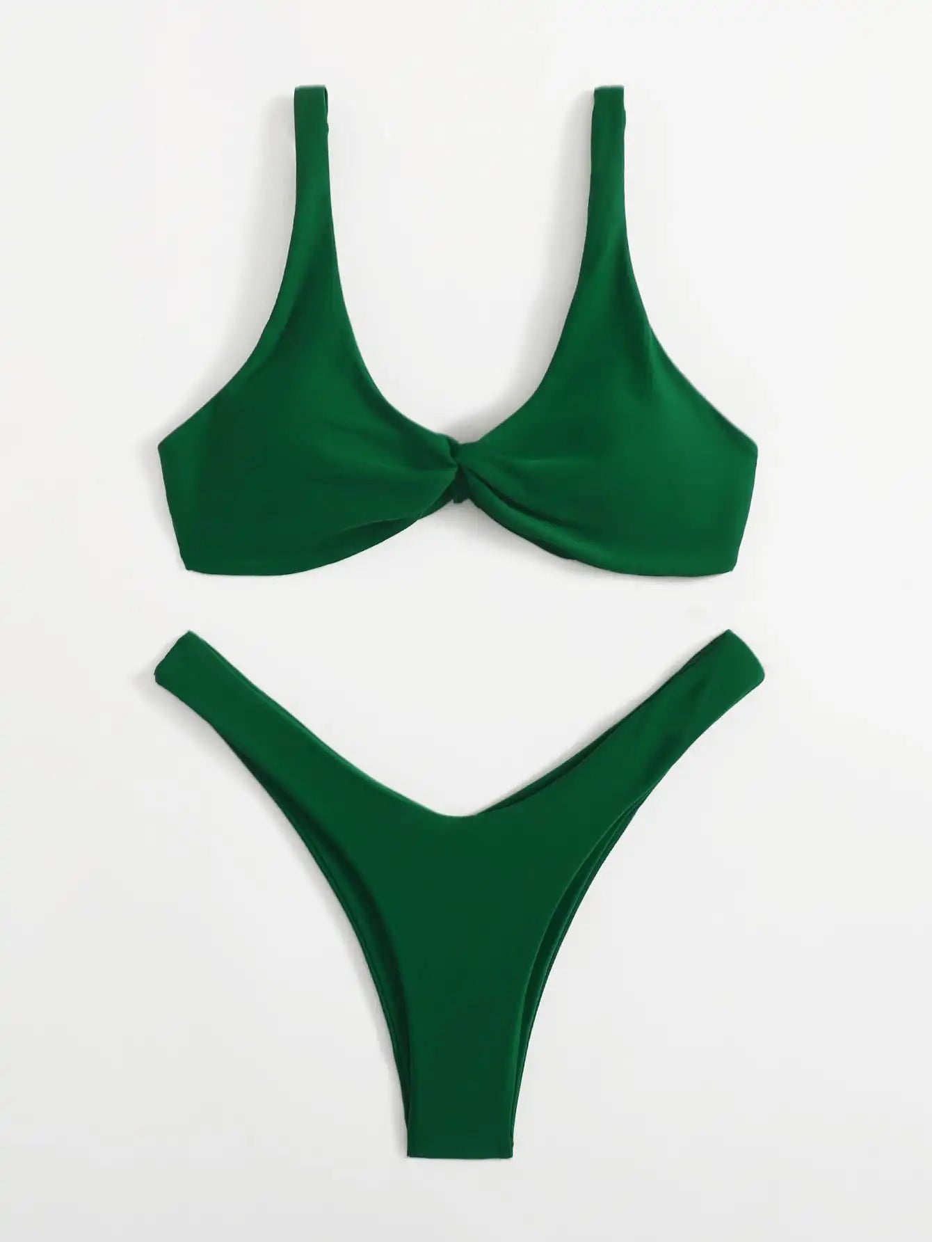 Tie Detail High Leg Bikini