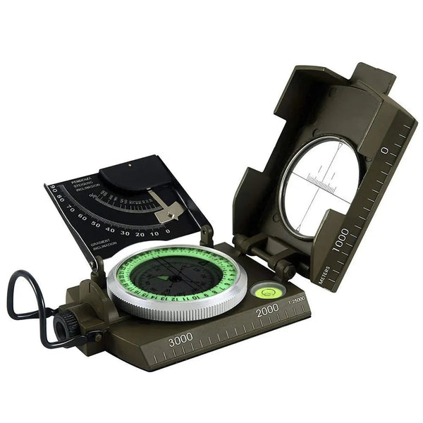Mulitifunctional Outdoor Survival Military Compass Camping Waterproof Geological Compass Digital Navigation Equipment