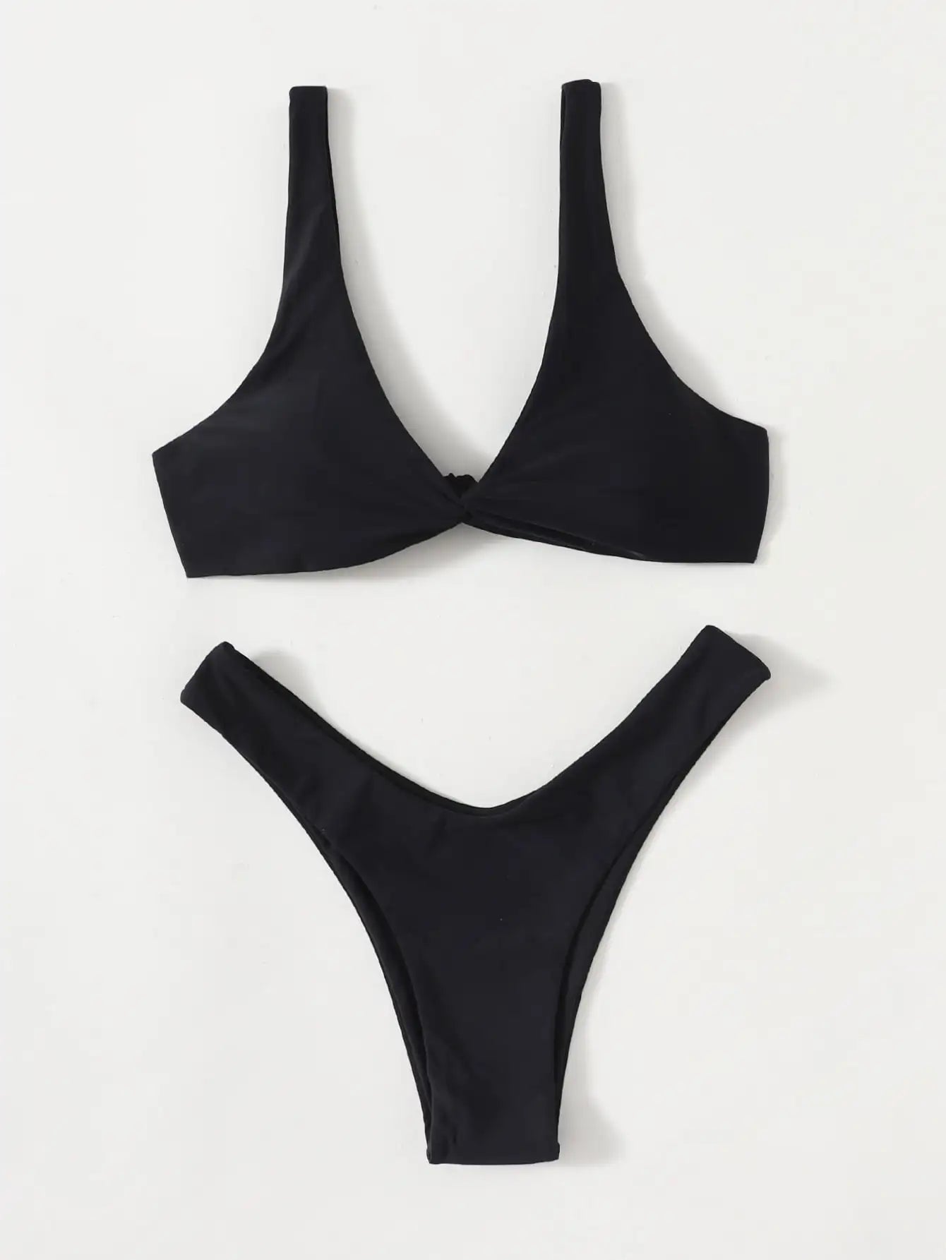 Tie Detail High Leg Bikini