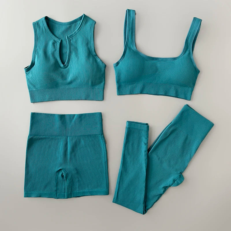 Women's Bra And Variable Bottoms Yoga Set For Workout Outfits