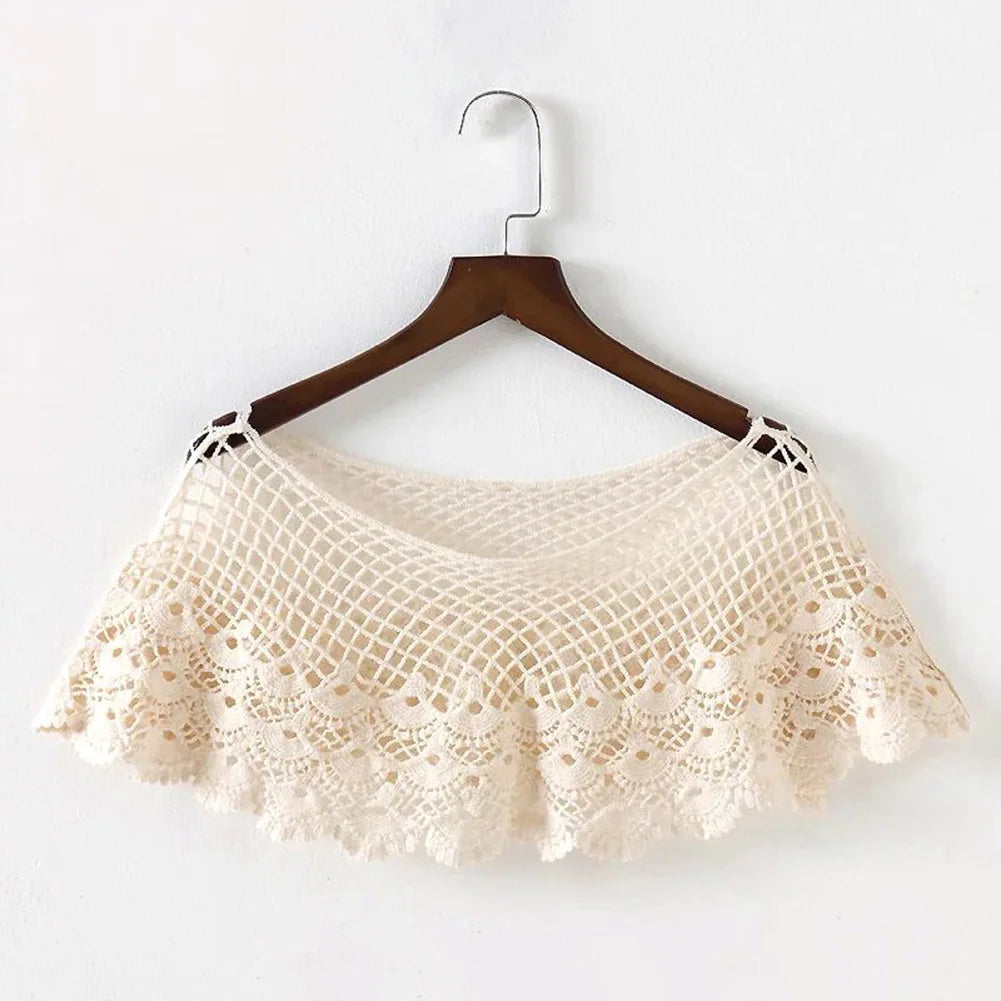 Crochet Lace Capelet for Layering over Dresses and Tops