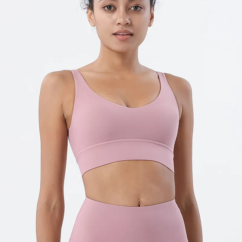 Women's Scoop Neck Racerback Sports Bra