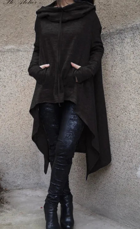 Long Sleeve Casual Hooded Sweatshirt with Relaxed Streetwear Styling