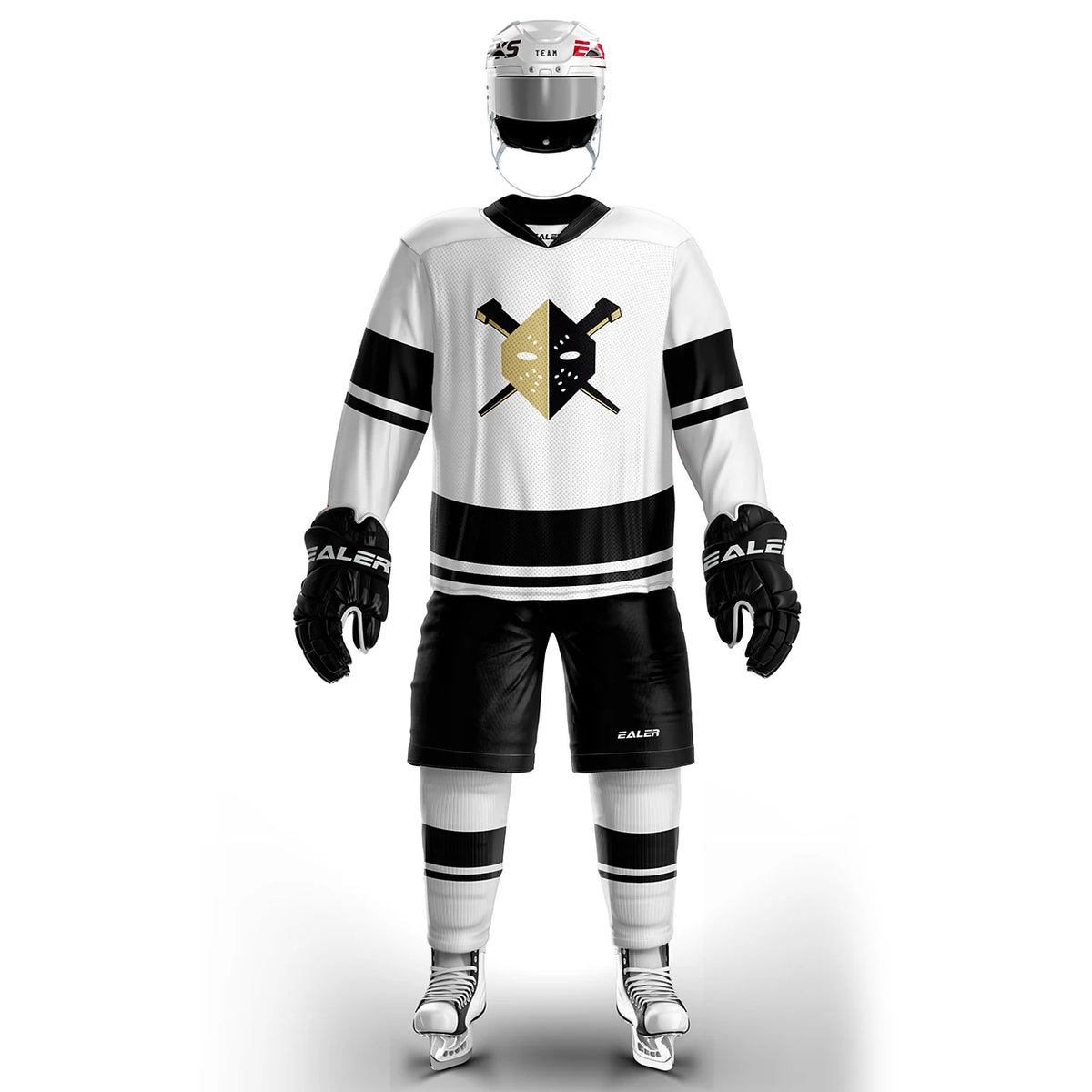 H400 series high-quality light and thin breathable white personalized ice hockey practice jersey & large street shirt-all sizes
