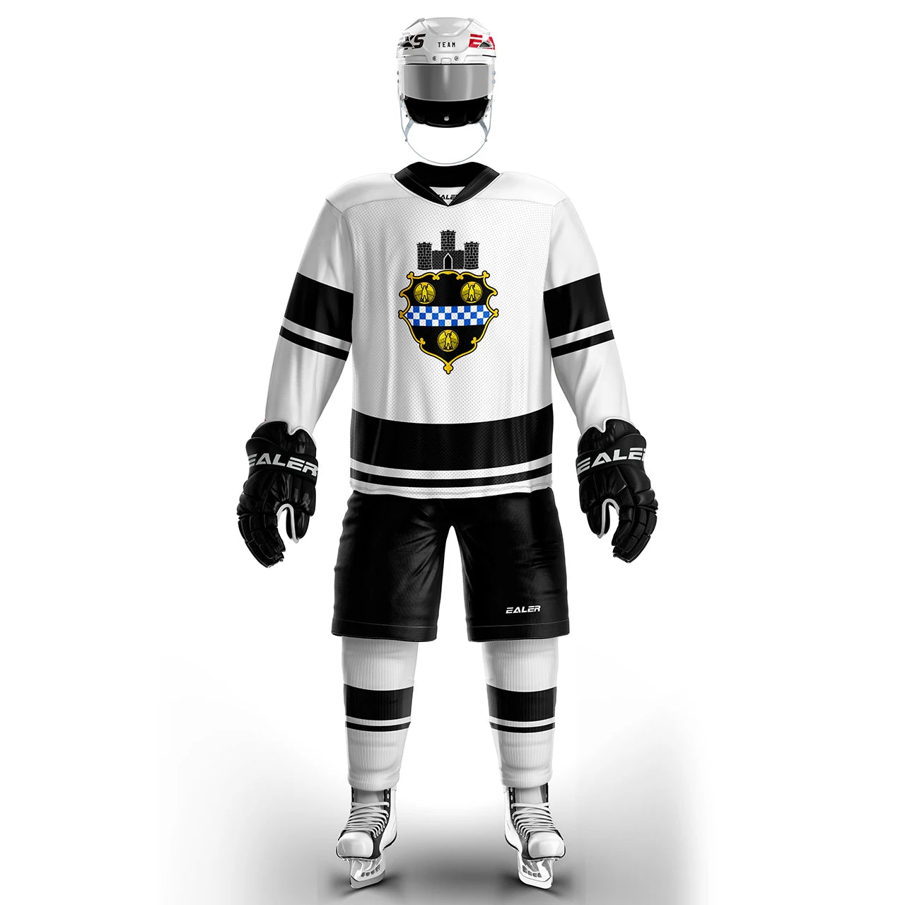 H400 series high-quality light and thin breathable white personalized ice hockey practice jersey & large street shirt-all sizes