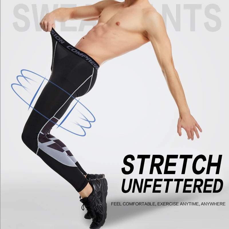Men's Fitted Training Leggings for Gym and Running