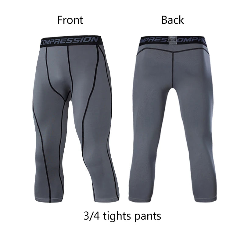 Men's Fitted Training Leggings for Gym and Running