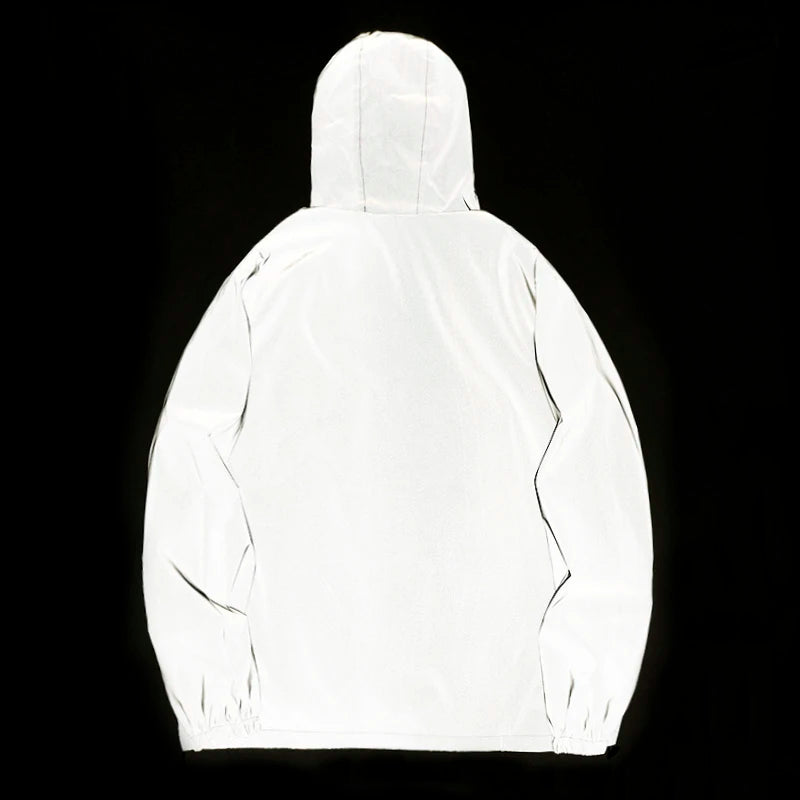 Hooded Long Sleeve Full Zip Casual Streetwear Outer Jacket