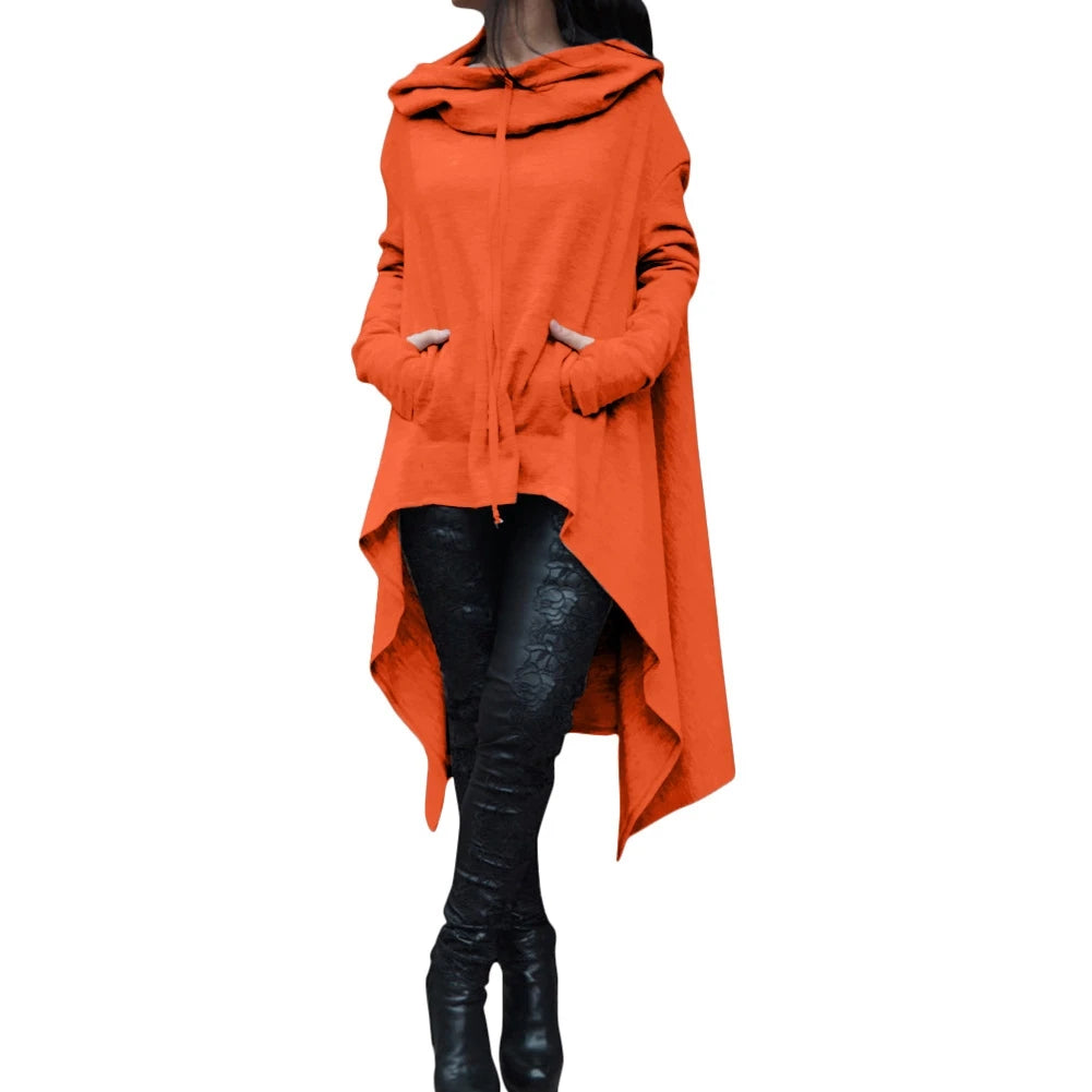 Long Sleeve Casual Hooded Sweatshirt with Relaxed Streetwear Styling