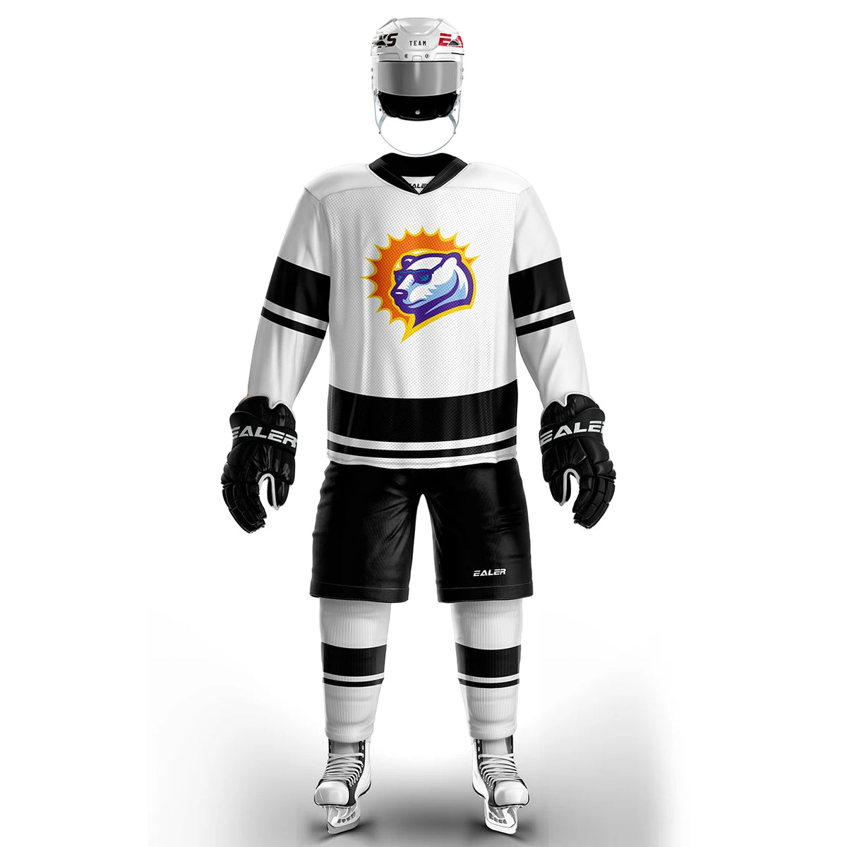 H400 series high-quality light and thin breathable white personalized ice hockey practice jersey & large street shirt-all sizes