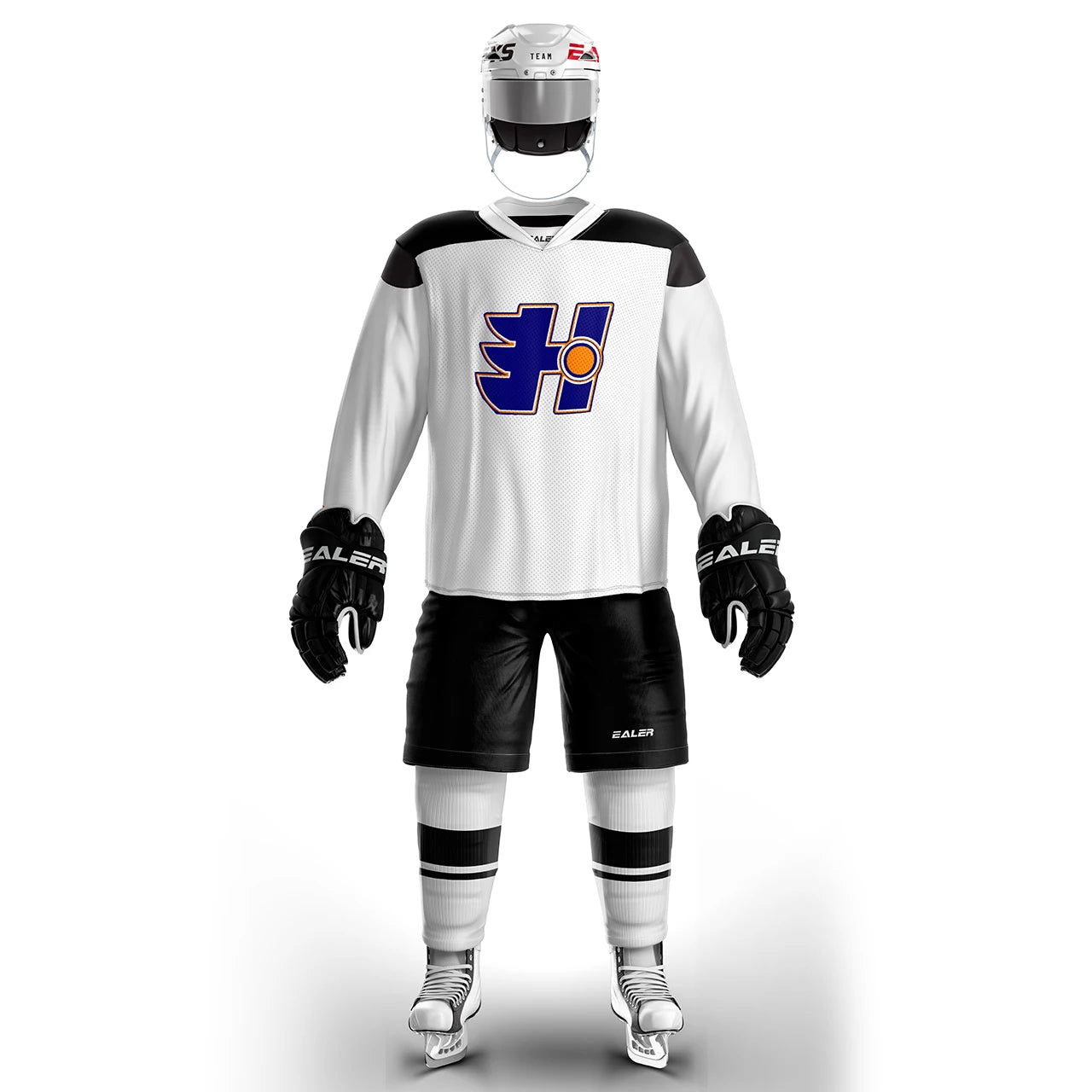 Han Duck high-quality light and thin breathable white personalized ice hockey practice jersey & large street shirt-all sizes