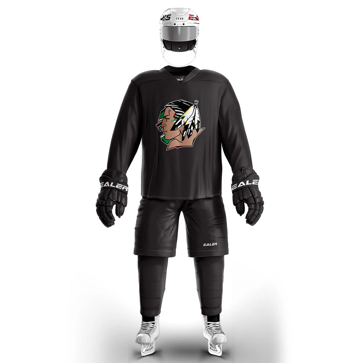 H80 series high-quality light and thin breathable black personalized ice hockey practice jersey & large street shirt-all sizes