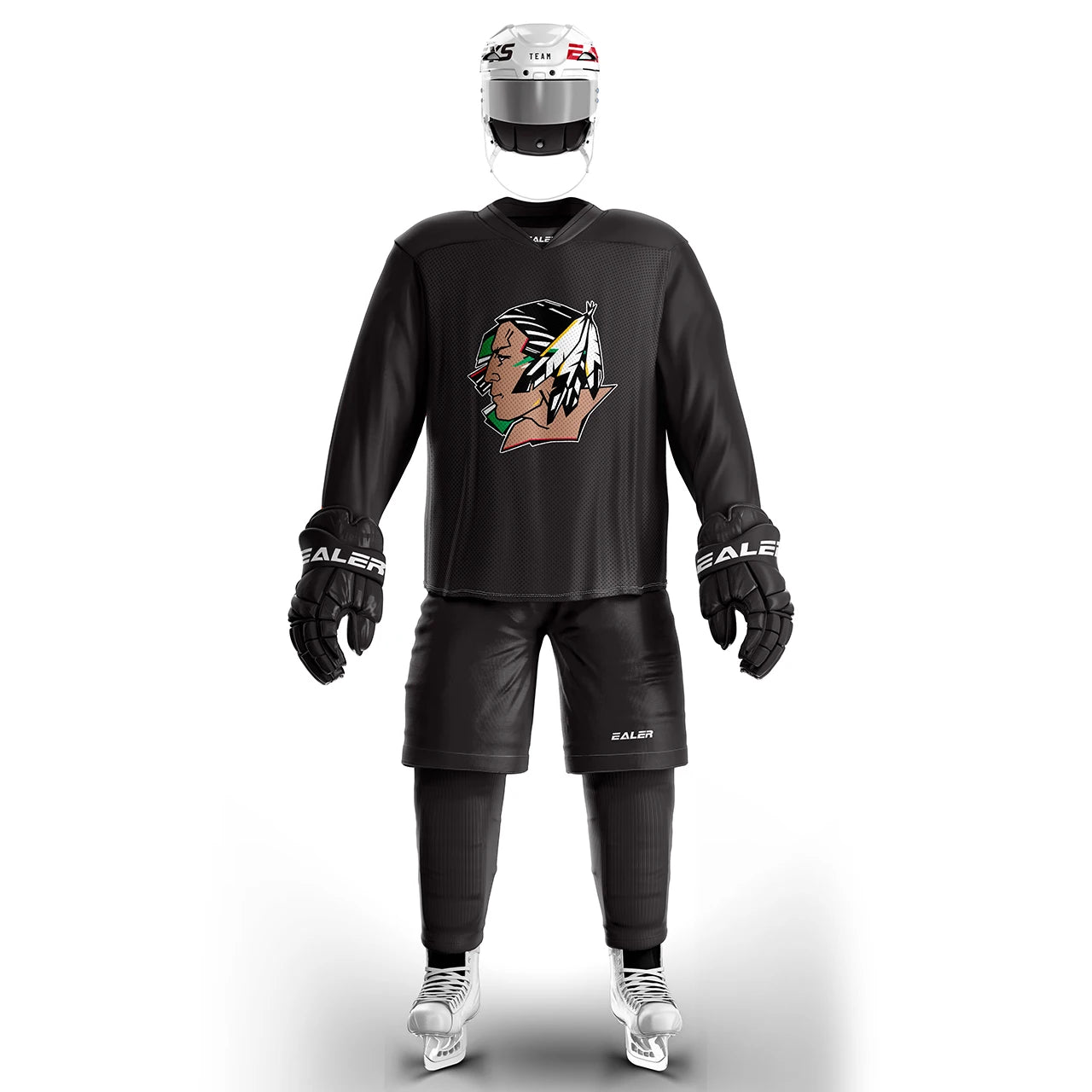 H80 series high-quality light and thin breathable black personalized ice hockey practice jersey & large street shirt-all sizes