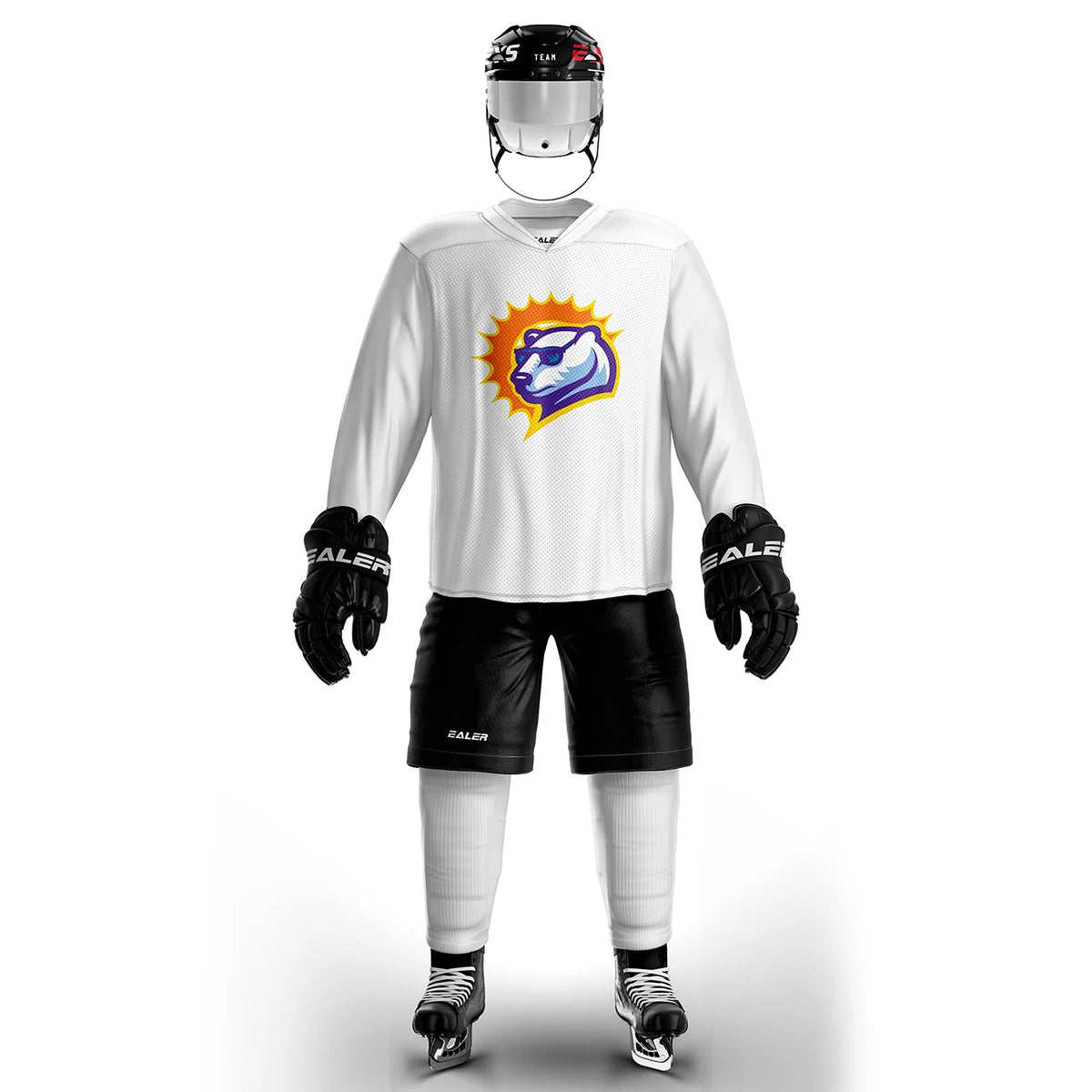 H80 series high-quality light and thin breathable white personalized ice hockey practice jersey & large street shirt-all sizes