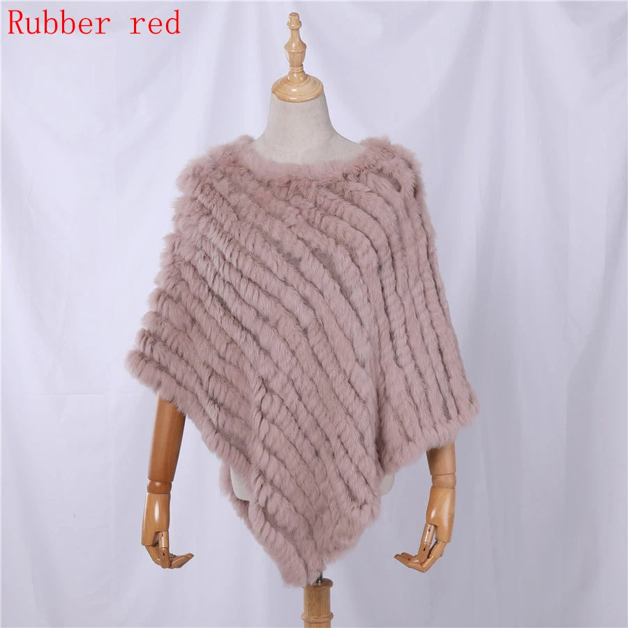 Textured Pointed Hem Poncho for Layering over Outfits