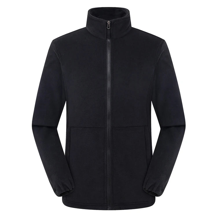 Long Sleeve Full Zip Fleece Outdoor Jacket with Pockets