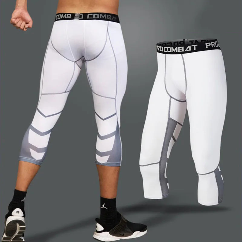 Men's Fitted Training Leggings for Gym and Running
